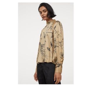 NWOT Champagne Satin Blouse